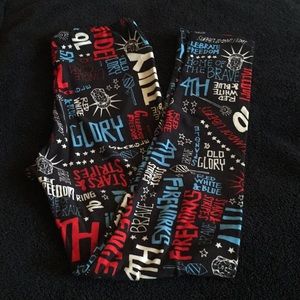 LulaRoe Kids Leggings Tween July 4th